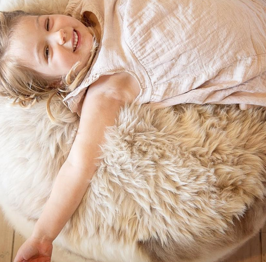 Wool Bean Bag - Natural Non Dyed Long Hair